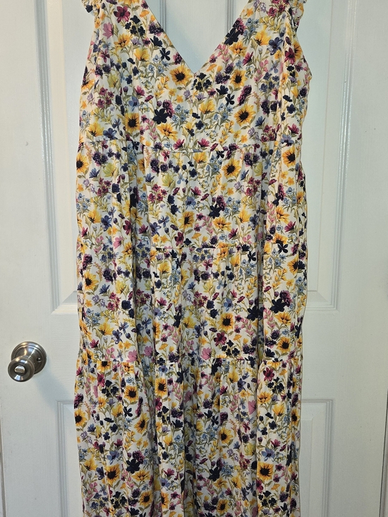 Old Navy Dresses & Skirts - Old Navy Floral Tiered Midi Skirt - Yellow & Multi (NOWT)